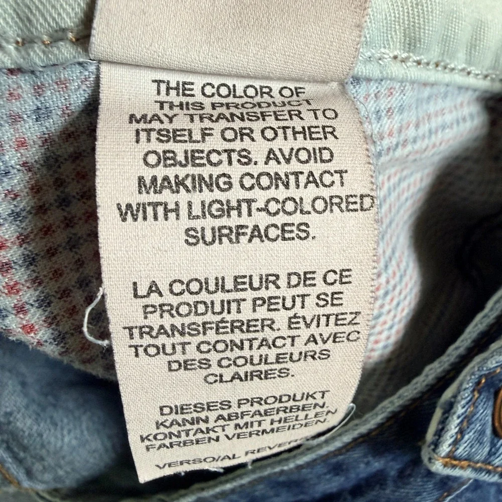 Tommy Hilfiger Jeans Mens 37X31 Blue Denim Classic Straight‎ Leg Mid Rise Cotton